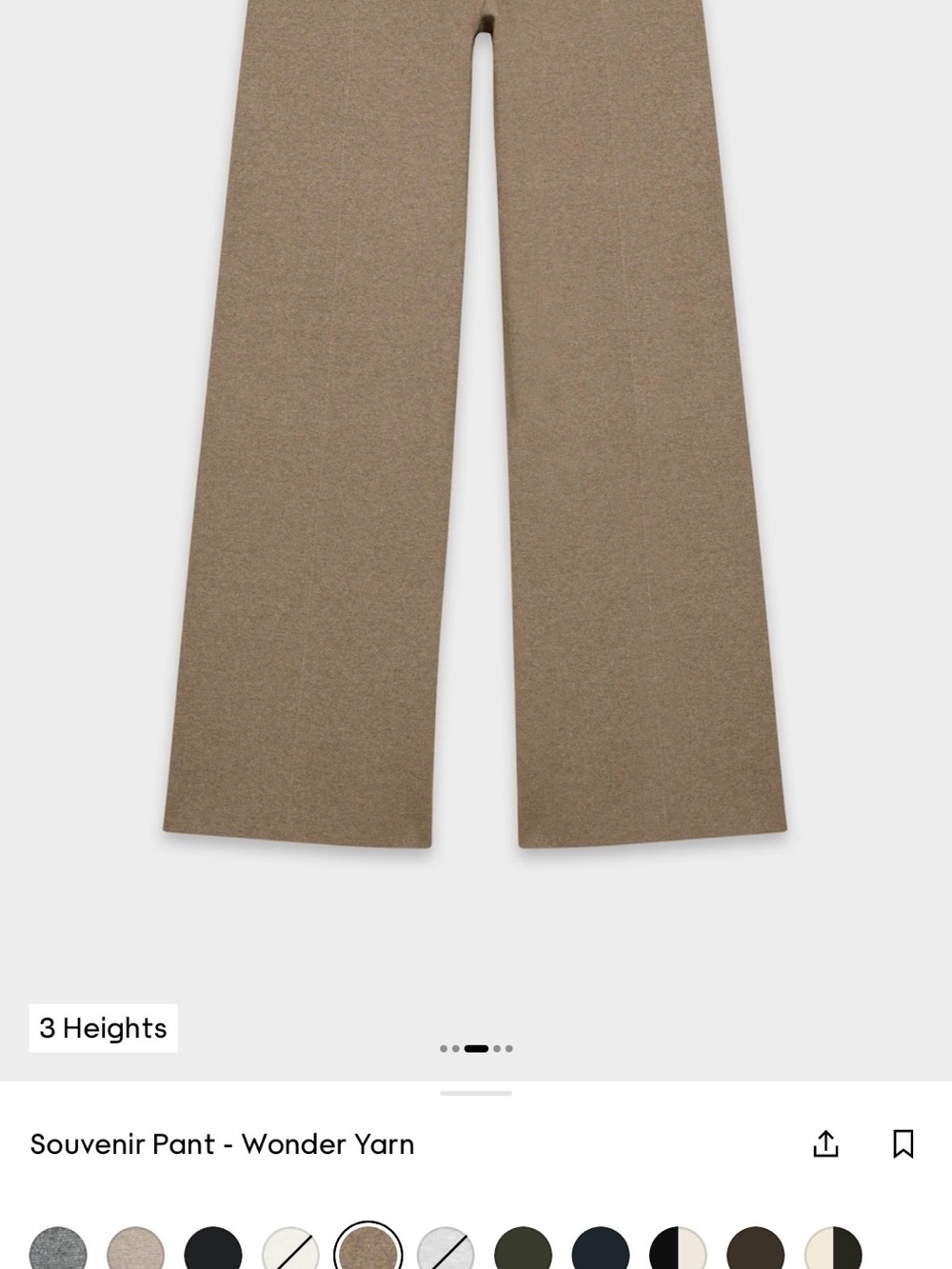 Aritzia Souvenir Wide-Leg Pants in Warm Taupe